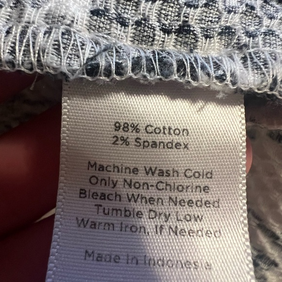 Talbots Women’s Floral Bold White/Black Pencil Skirt Cotton Graphic Zipper 12 - Picture 5 of 10